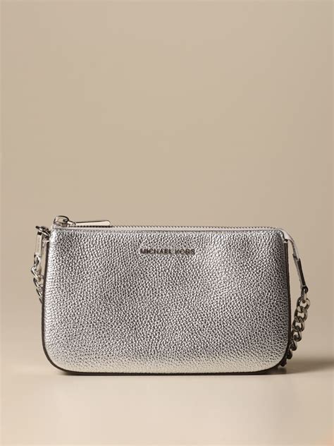 Michael Kors silver clutch